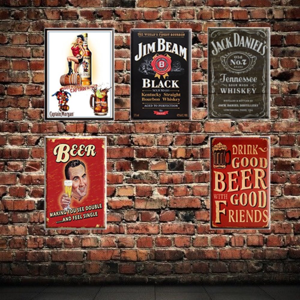 Tin Sign Beer 12"x8" 20x30cm bar kitchen vintage